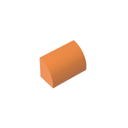 Brick Curved 1 x 2 x 1 No Studs #37352 Brick Curved 1 x 2 x 1 No Studs #37352 - 21-Orange Lego Block Sets Alternative