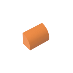 Brick Curved 1 x 2 x 1 No Studs #37352 Brick Curved 1 x 2 x 1 No Studs #37352 - 21-Orange Lego Block Sets Alternative