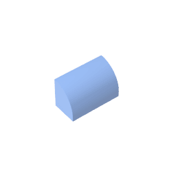 Brick Curved 1 x 2 x 1 No Studs #37352 Brick Curved 1 x 2 x 1 No Studs #37352 - 53-Bright Light Blue Lego Block Sets Alternative