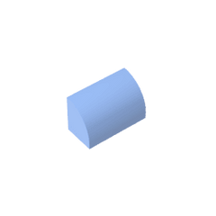 Brick Curved 1 x 2 x 1 No Studs #37352 Brick Curved 1 x 2 x 1 No Studs #37352 - 53-Bright Light Blue Lego Block Sets Alternative