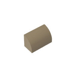 Brick Curved 1 x 2 x 1 No Studs #37352 Brick Curved 1 x 2 x 1 No Studs #37352 - 34-Dark Tan Lego Block Sets Alternative