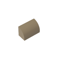 Brick Curved 1 x 2 x 1 No Studs #37352 Brick Curved 1 x 2 x 1 No Studs #37352 - 34-Dark Tan Lego Block Sets Alternative