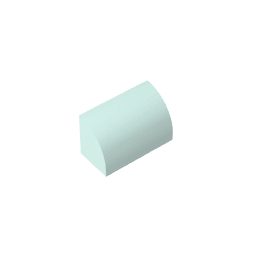 Brick Curved 1 x 2 x 1 No Studs #37352 Brick Curved 1 x 2 x 1 No Studs #37352 - 45-Light Aqua Lego Block Sets Alternative