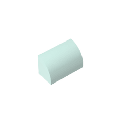 Brick Curved 1 x 2 x 1 No Studs #37352 Brick Curved 1 x 2 x 1 No Studs #37352 - 45-Light Aqua Lego Block Sets Alternative