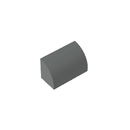 Brick Curved 1 x 2 x 1 No Studs #37352 Brick Curved 1 x 2 x 1 No Studs #37352 - 72-Dark Bluish Gray Lego Block Sets Alternative