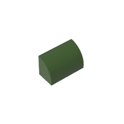Brick Curved 1 x 2 x 1 No Studs #37352 Brick Curved 1 x 2 x 1 No Studs #37352 - 41-Tarmac Lego Block Sets Alternative