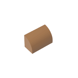 Brick Curved 1 x 2 x 1 No Studs #37352 Brick Curved 1 x 2 x 1 No Studs #37352 - 84-Medium Dark Flesh Lego Block Sets Alternative