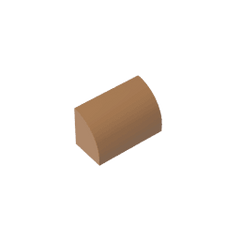 Brick Curved 1 x 2 x 1 No Studs #37352 Brick Curved 1 x 2 x 1 No Studs #37352 - 84-Medium Dark Flesh Lego Block Sets Alternative