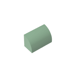 Brick Curved 1 x 2 x 1 No Studs #37352 Brick Curved 1 x 2 x 1 No Studs #37352 - 48-Sand Green Lego Block Sets Alternative