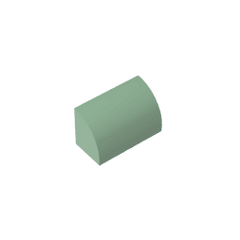Brick Curved 1 x 2 x 1 No Studs #37352 Brick Curved 1 x 2 x 1 No Studs #37352 - 48-Sand Green Lego Block Sets Alternative