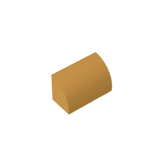 Brick Curved 1 x 2 x 1 No Studs #37352 Brick Curved 1 x 2 x 1 No Studs #37352 - 35-Pearl Gold Lego Block Sets Alternative