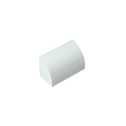 Brick Curved 1 x 2 x 1 No Studs #37352 Brick Curved 1 x 2 x 1 No Studs #37352 - 91-White Lego Block Sets Alternative