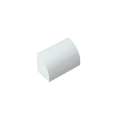 Brick Curved 1 x 2 x 1 No Studs #37352 Brick Curved 1 x 2 x 1 No Studs #37352 - 91-White Lego Block Sets Alternative