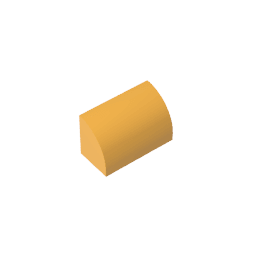Brick Curved 1 x 2 x 1 No Studs #37352 Brick Curved 1 x 2 x 1 No Studs #37352 - 36-Bright Light Orange Lego Block Sets Alternative