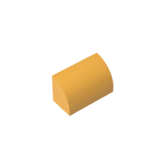 Brick Curved 1 x 2 x 1 No Studs #37352 Brick Curved 1 x 2 x 1 No Studs #37352 - 36-Bright Light Orange Lego Block Sets Alternative