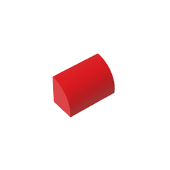 Brick Curved 1 x 2 x 1 No Studs #37352 Brick Curved 1 x 2 x 1 No Studs #37352 - 10-Red Lego Block Sets Alternative