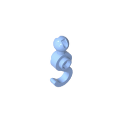 Hook with Towball #30395 Hook with Towball #30395 - 53-Bright Light Blue Lego Block Sets Alternative