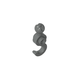 Hook with Towball #30395 Hook with Towball #30395 - 72-Dark Bluish Gray Lego Block Sets Alternative