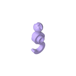 Hook with Towball #30395 Hook with Towball #30395 - 63-Lavender Lego Block Sets Alternative