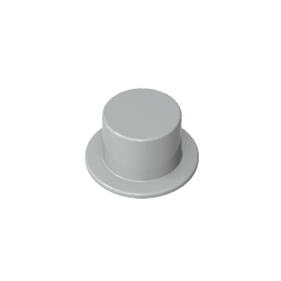 Minifig Top Hat #3878 Minifig Top Hat #3878 - 71-Light Bluish Gray Lego Block Sets Alternative