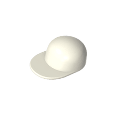 Minifig Cap Short Curved Peak #86035 Minifig Cap Short Curved Peak #86035 - 90-White Lego Block Sets Alternative