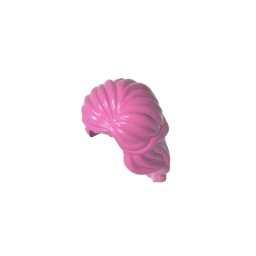 Minifig Hair Mid-Length with Braid around Sides #59363 Minifig Hair Mid-Length with Braid around Sides #59363 - 12-Dark Pink Lego Block Sets Alternative