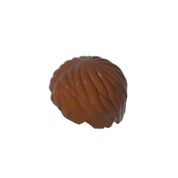 Minifig Hair Short, Tousled with Side Part #62810 Minifig Hair Short, Tousled with Side Part #62810 - 81-Reddish Brown Lego Block Sets Alternative