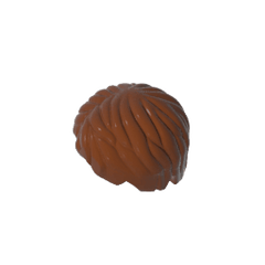 Minifig Hair Short, Tousled with Side Part #62810 Minifig Hair Short, Tousled with Side Part #62810 - 81-Reddish Brown Lego Block Sets Alternative