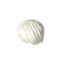 Minifig Hair Short, Tousled with Side Part #62810 Minifig Hair Short, Tousled with Side Part #62810 - 90-White Lego Block Sets Alternative