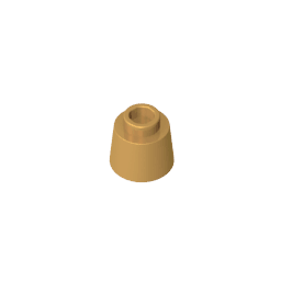 Cone 1.17 x 1.17 x 2/3 (Fez) #85975 Cone 1.17 x 1.17 x 2/3 (Fez) #85975 - 35-Pearl Gold Lego Block Sets Alternative