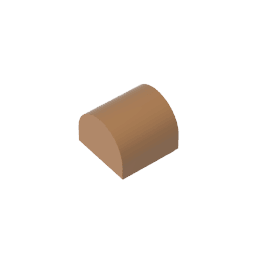 Brick Curved 1 x 1 x 2/3 Double Curved Top, No Studs #49307 Brick Curved 1 x 1 x 2/3 Double Curved Top, No Studs #49307 - 84-Medium Dark Flesh Lego Block Sets Alternative