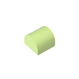 Brick Curved 1 x 1 x 2/3 Double Curved Top, No Studs #49307 Brick Curved 1 x 1 x 2/3 Double Curved Top, No Studs #49307 - 44-Yellowish Green Lego Block Sets Alternative
