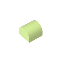 Brick Curved 1 x 1 x 2/3 Double Curved Top, No Studs #49307 Brick Curved 1 x 1 x 2/3 Double Curved Top, No Studs #49307 - 44-Yellowish Green Lego Block Sets Alternative