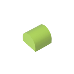 Brick Curved 1 x 1 x 2/3 Double Curved Top, No Studs #49307 Brick Curved 1 x 1 x 2/3 Double Curved Top, No Studs #49307 - 42-Lime Lego Block Sets Alternative