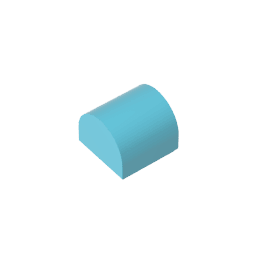 Brick Curved 1 x 1 x 2/3 Double Curved Top, No Studs #49307 Brick Curved 1 x 1 x 2/3 Double Curved Top, No Studs #49307 - 46-Medium Azure Lego Block Sets Alternative
