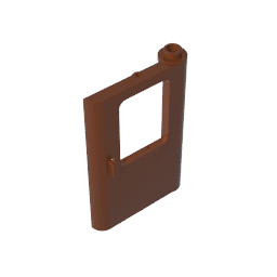 Door 1 x 4 x 5 Train Right #4182 Door 1 x 4 x 5 Train Right #4182 - 81-Reddish Brown Lego Block Sets Alternative