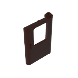 Door 1 x 4 x 5 Train Right #4182 Door 1 x 4 x 5 Train Right #4182 - 82-Dark Brown Lego Block Sets Alternative