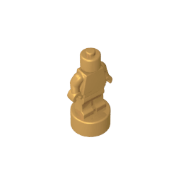 Minifig Trophy Statuette #G90398 Minifig Trophy Statuette #G90398 - 35-Pearl Gold Lego Block Sets Alternative
