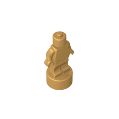 Minifig Trophy Statuette #G90398 Minifig Trophy Statuette #G90398 - 35-Pearl Gold Lego Block Sets Alternative